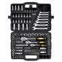121-piece mechanic tool set with sockets and case for car repairs