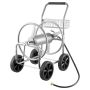 Mobile garden hose reel cart, 76 m, steel, 4 wheels