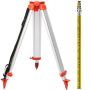 Statyw aluminiowy 1,65 m z poziomicą laserową 5 m, 5 sekcji