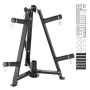Weight Plate Rack, 2 Inch, 300 Pounds, Black, Home Gym
