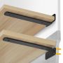 Stalowe wsporniki półek w kształcie litery L, 12" x 4", matowa czerń, 6 szt.