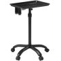 Salon pallet trolley, height adjustable, black, with wheels, for SPA and clinic