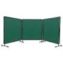 Ekran ochronny spawalniczy, 3 panele, zielony, 182,9 x 182,9 cm, winylowy