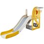 Toddler slide with ladder, basketball hoop and storage box, indoor and outdoor play set for children 1-12 years old up to 50 kg