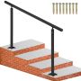 Komplet balustrad schodowych aluminiowych, 152,4 cm, czarny, regulowany kąt, do wewnątrz i na zewnątrz