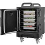 Insulated food box carrier, 81 L, wheels, for restaurant