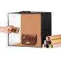 Lightbox studyjny 410x400x390 mm z 6 dwustronnymi tłami, 3000–5600 K