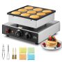 Holenderska elektryczna naleśnikarka "poffertjes", 9 szt., 76 mm, stal nierdzewna