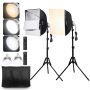 Zestaw oświetleniowy softbox 40x40 cm, regulowany 3000–6500 K