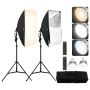 Zestaw oświetleniowy softbox 50x70 cm, 45 W, LED 3000–6500 K