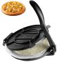 Cast Iron 10-inch Tortilla Press with Parchment Paper, Silver