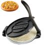 Cast iron tortilla press 8 inch with parchment paper, silver tawa