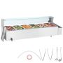 Commercial electric food warmer with countertop, 6 x 4.7 L