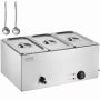 Electric 3-pan steamer, 16.5 L, stainless steel, silver