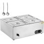 4-pan electric stainless steel steamer, 1500 W, silver