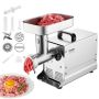 Electric stainless steel meat grinder, 5 lbs/min, with sausage making attachment
