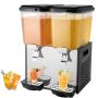 Commercial stainless steel juice dispenser, 2x18 L, for cold drinks