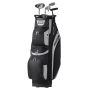 Golf bag 36 inches, 14 compartments with pockets, black, durable, with handles and straps