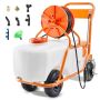 Opryskiwacz do trawników z kołami, zbiornik 60 l, ciśnienie regulowane 0-90 PSI