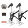 Manual metal jack 2 pcs., 200 kg, magnetic level, black