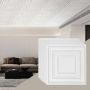 Ceiling tiles (PVC), 61x61 cm, 12 pcs., white, with dowels