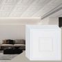 Ceiling tiles PVC 24x24 cm, 12 pcs., white recessed