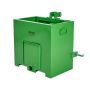Three-point ballast box 5 cubic feet, 800 pounds, green, steel, for category 1 tractor