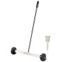 Magnetic broom with wheels, 15 inches, adjustable handle, 8 lb capacity