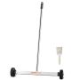 Magnetic mini broom with wheels, 43.2 cm, 4.5 kg capacity, adjustable handle