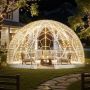 Igloo ogrodowe w kształcie kopuły z oknem, 3,6x2,2 m, namiot PVC dla 4–7 osób.