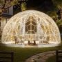 Namiot igloo kopułowy 4,5x2,7 m, przezroczysty, PVC, do użytku zewnętrznego