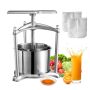 Fruit wine press 5.5 L, stainless steel, manual juicer