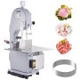 Electric commercial meat band saw, 1500 W, stainless steel
