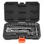Zestaw nasadek 27 elementów, 6,4 mm, SAE i metryczne, stal CR-V, narzędzia mechaniczne