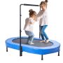 Trampolina dziecięca składana 56x36 cali z uchwytem, ​​niebieska