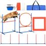 Dog agility training 4-piece set with obstacles and accessories
