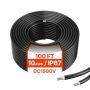 30.48 m solar panel extension cable, 6 mm², black, IP67