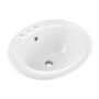 Wpuszczana owalna biała ceramiczna umywalka łazienkowa 485x425 mm