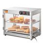 2-stage commercial food warmer, 800 W, with lighting, 58 L