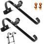 Ladder roof hook with wheel, steel stabilizer, 2 pcs. per pack