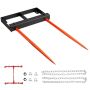 49 inch hay spear with stabilizers and chain, skid steer attachment