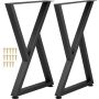 Nogi do stołu metalowe w kształcie litery Z, 71 x 46 cm, zestaw 2 szt.