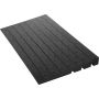 Rubber threshold ramp for doors, 3 inches high, 3 channels, sturdy, 2200 lb load capacity