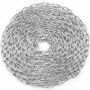 Galvanized 1/8" x 33' coil chain, 350 lb load, with quick connectors