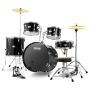 Adult 5-piece drum set, 22 inches, black