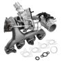 Turbocharger 1.4L chevrolet cruze, sonic, trax, buick encore with gasket set and solenoid valve, 2011-2021.