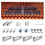 Solar panel aluminum mounting brackets set 4x30 cm