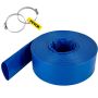 Drain hose PVC, 5.1 cm x 3200 cm, flat, blue, for swimming pools