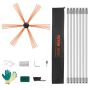 7 m chimney sweep set with nylon rods and corner brush