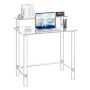 Biurko akrylowe transparentne z podstawą pod monitor, 50x80x88 cm